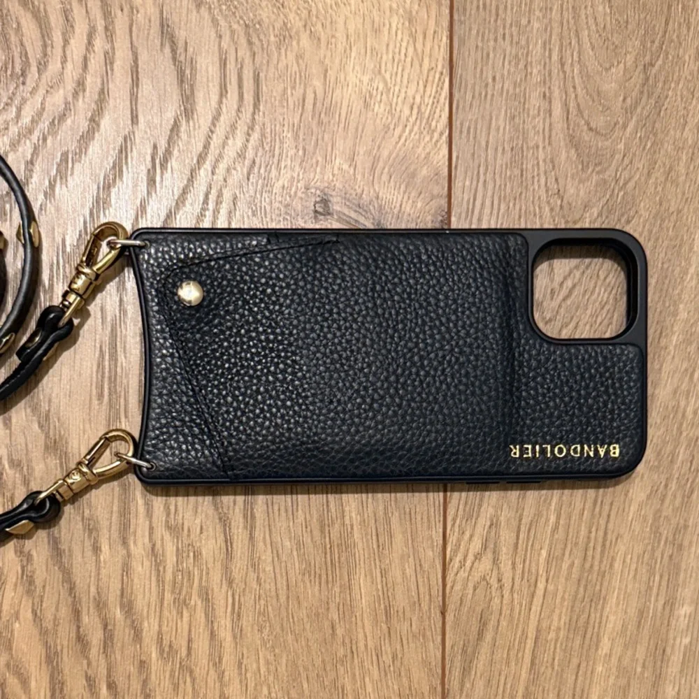 Bandolier Black iPhone 11 Pro Max Case with Gold Studded Strap - Picture 2 of 5